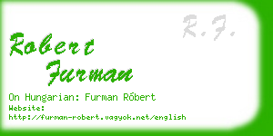 robert furman business card