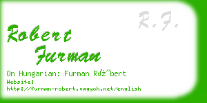 robert furman business card